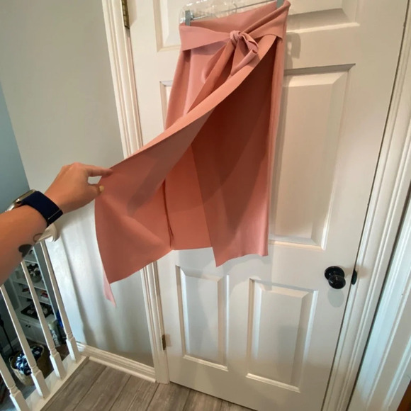 Bec + Bridge Lady Allure Faux Wrap Skirt/Pink, 16727 - Picture 6 of 12